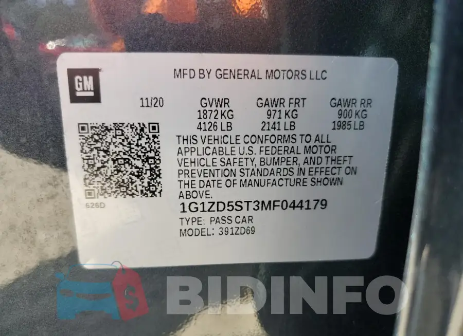 1G1ZD5ST3MF044179 Photo# 12