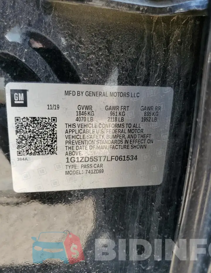 1G1ZD5ST7LF061534 Photo# 12