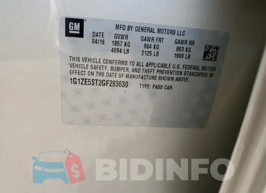 1G1ZE5ST2GF283630 Photo# 13