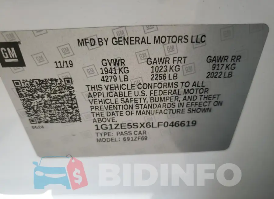 1G1ZE5SX6LF046619 Photo# 12
