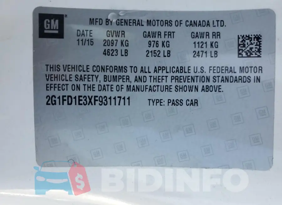 2G1FD1E3XF9311711 Photo# 12
