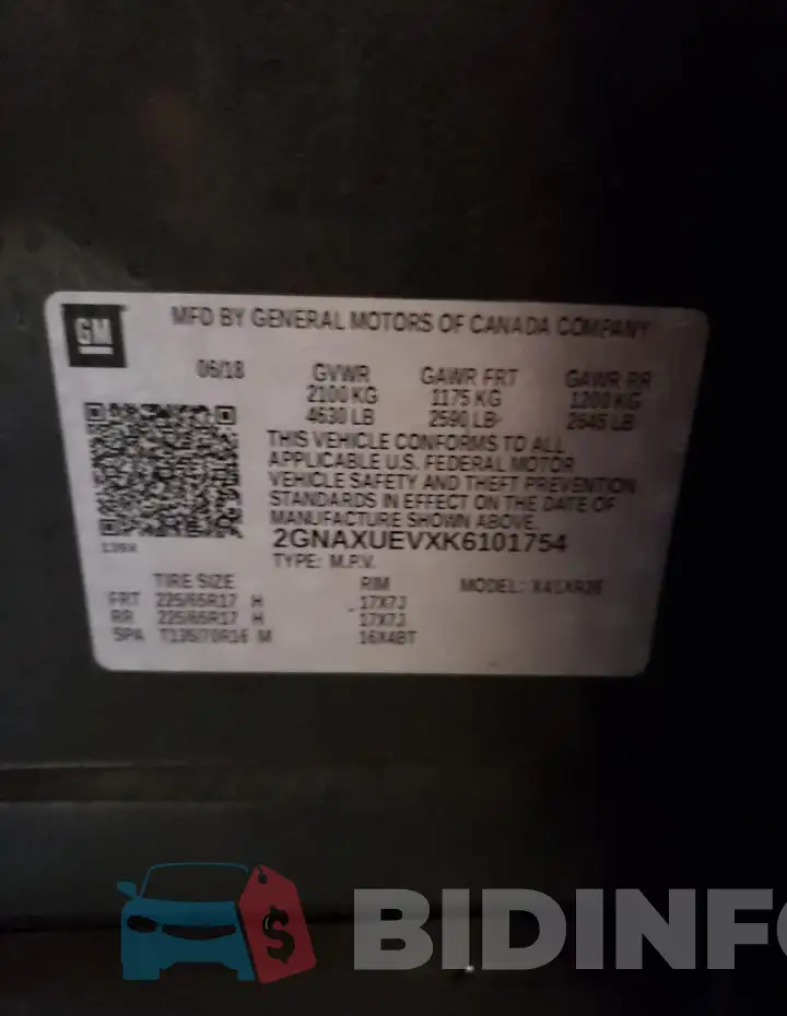 2GNAXUEVXK6101754 Photo# 12