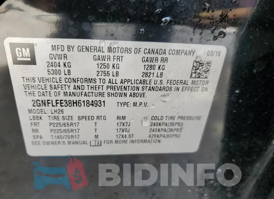 2GNFLFE38H6184931 Photo# 12