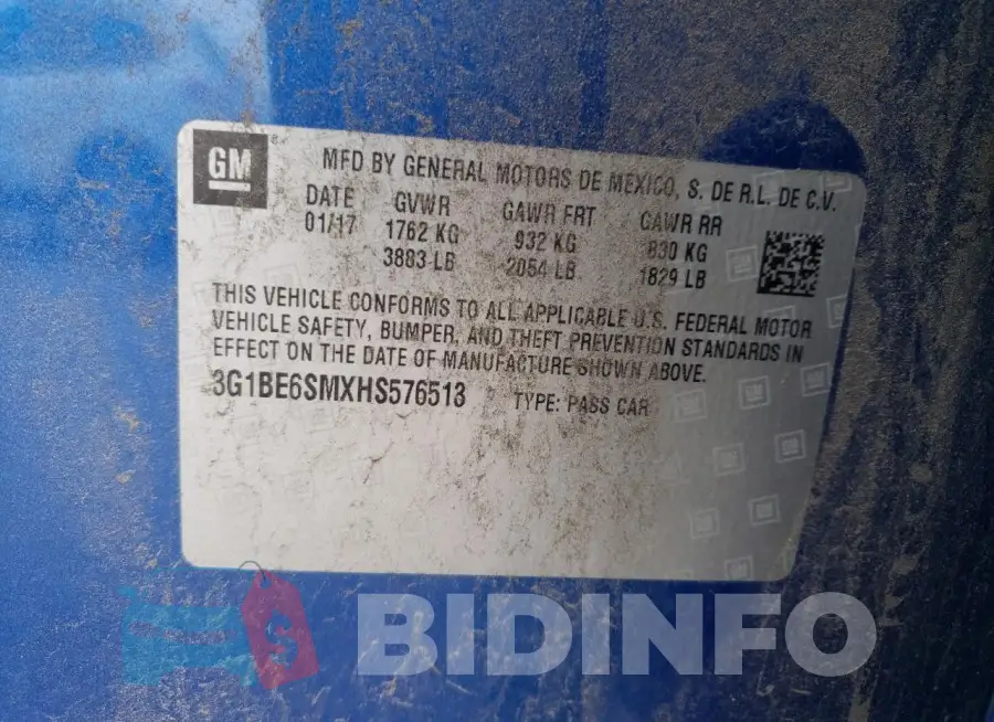 3G1BE6SMXHS576513 Photo# 12
