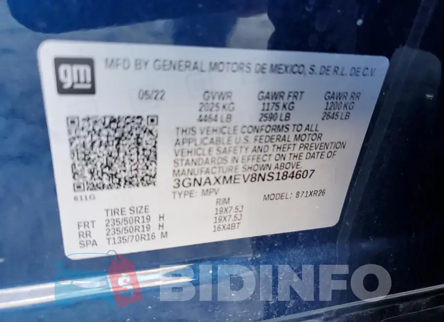 3GNAXMEV8NS184607 Photo# 13