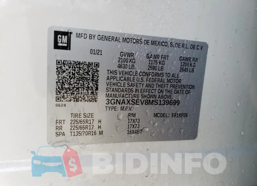 3GNAXSEV8MS139699 Photo# 14
