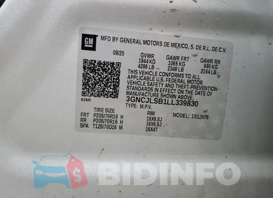 3GNCJLSB1LL339830 Photo# 12