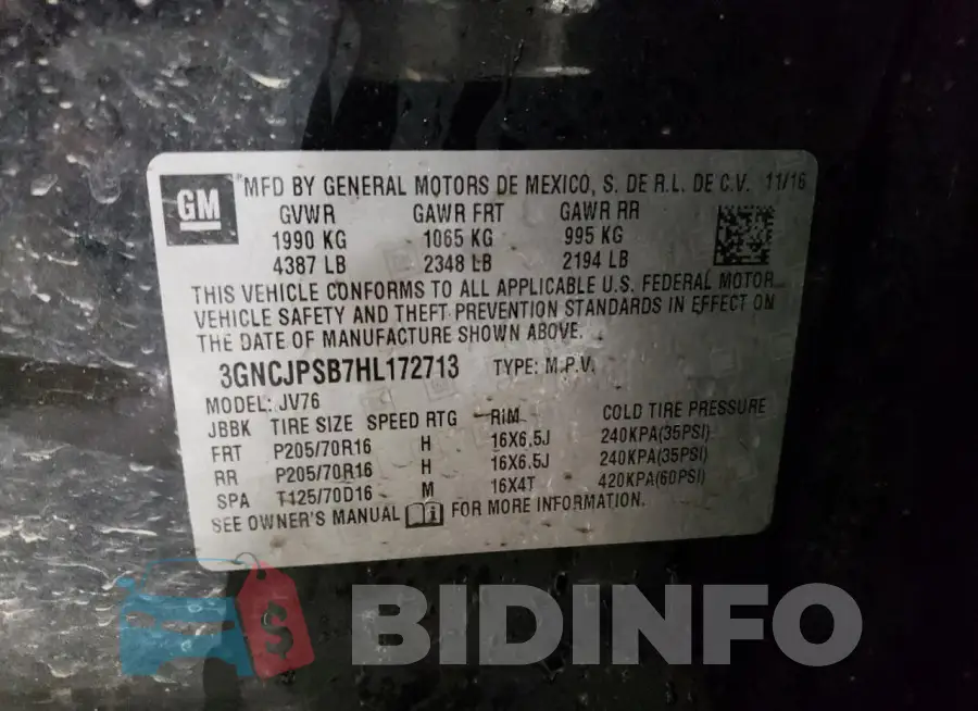 3GNCJPSB7HL172713 Photo# 12