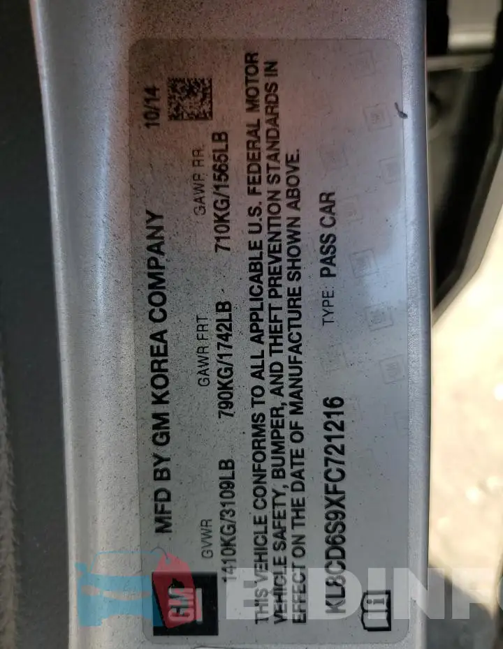 KL8CD6S9XFC721216 Photo# 12