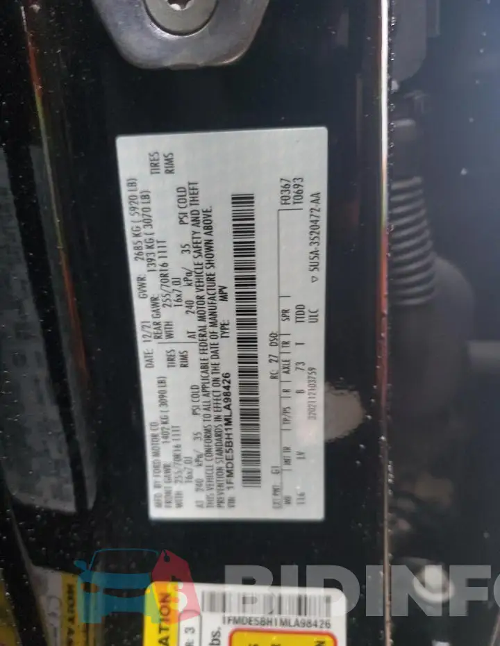 1FMDE5BH1MLA98426 Photo# 12