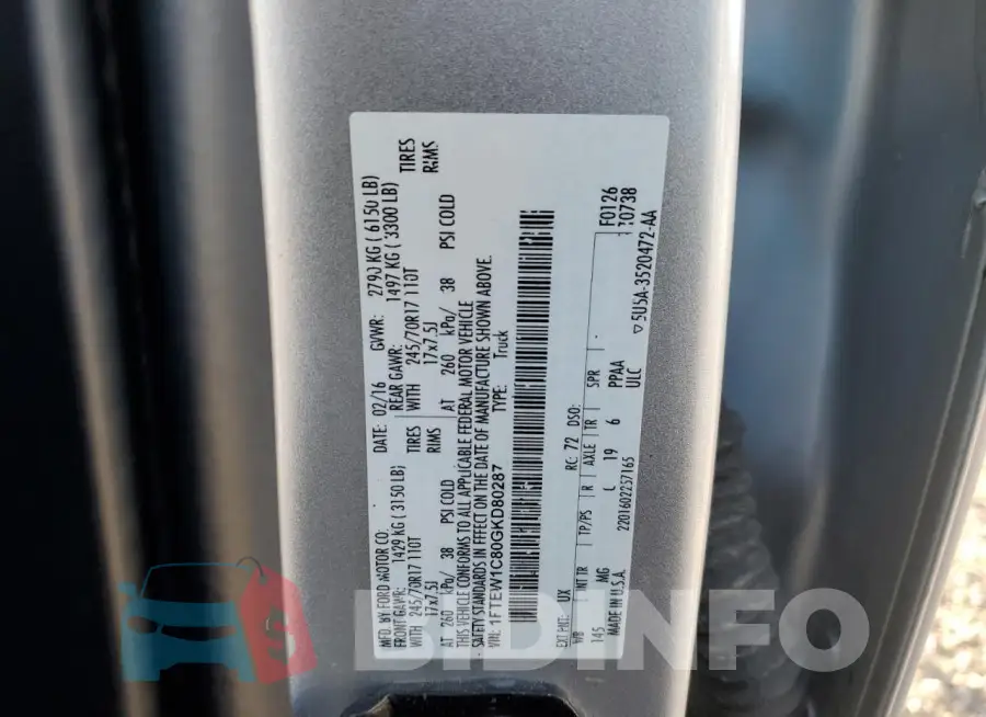 1FTEW1C80GKD80287 Photo# 12