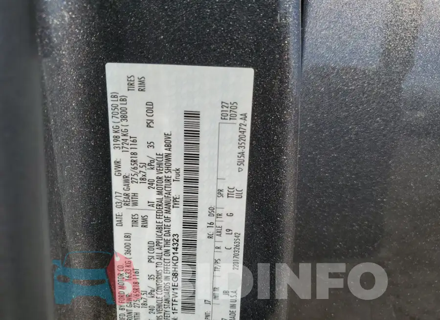 1FTFW1EG8HKD14323 Photo# 12