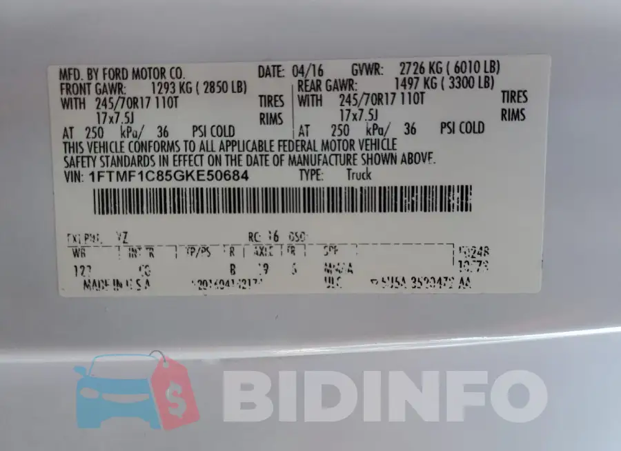1FTMF1C85GKE50684 Photo# 12