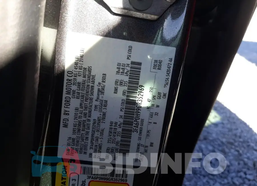 3FA6P0H99GR352969 Photo# 13