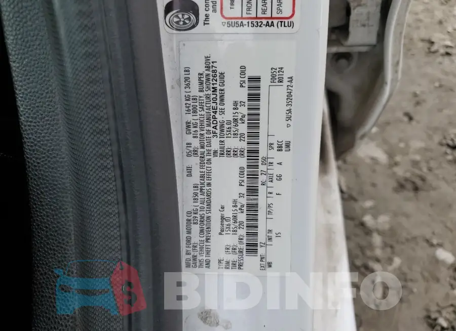 3FADP4EJ0JM126871 Photo# 12