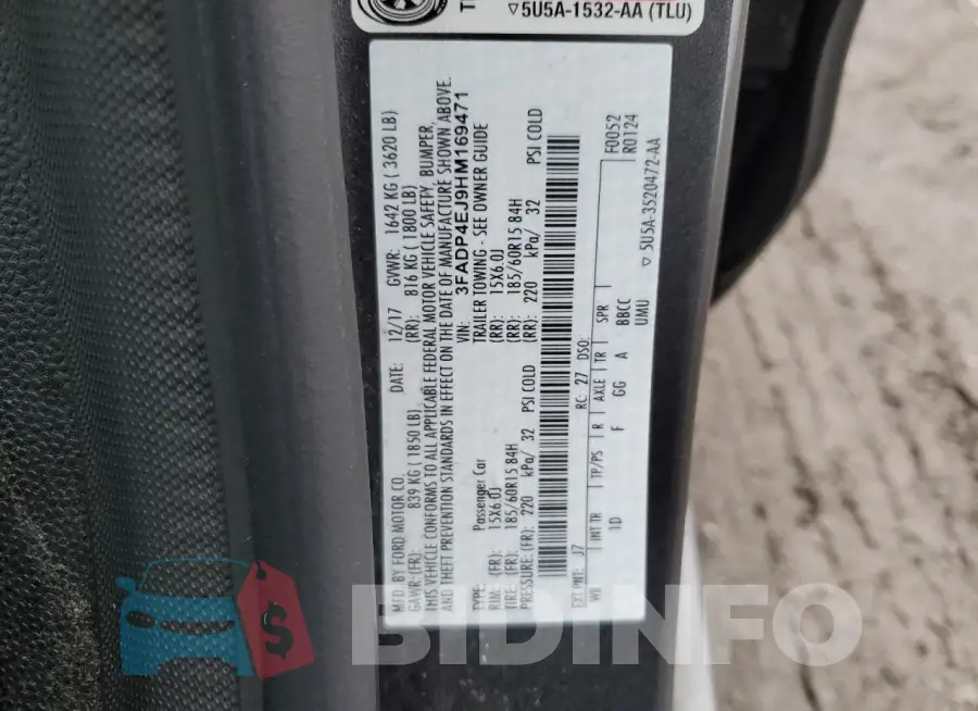 3FADP4EJ9HM169471 Photo# 12