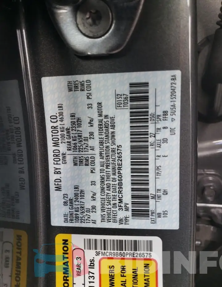 3FMCR9B60PRE26575 Photo# 13