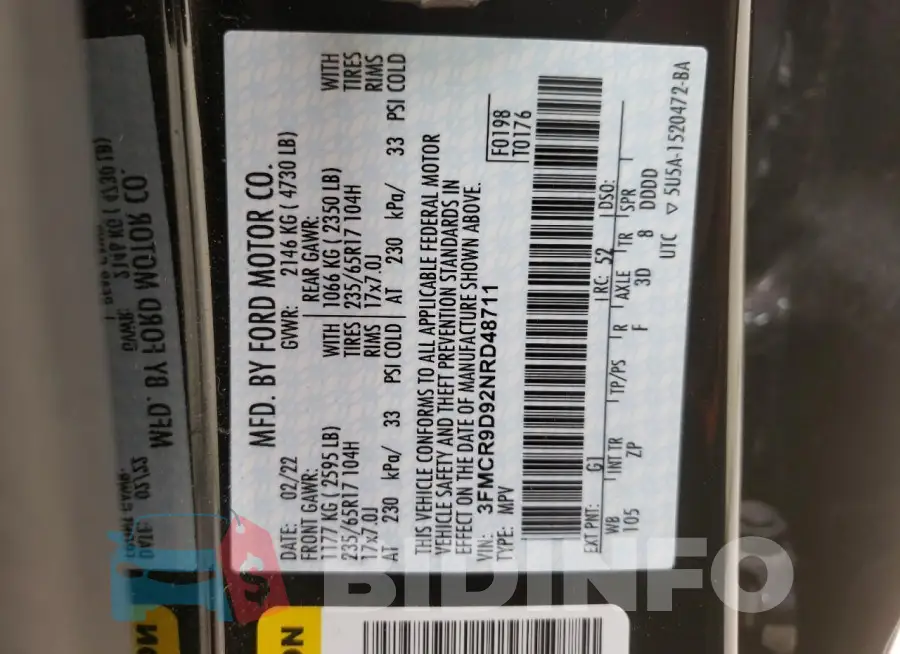 3FMCR9D92NRD48711 Photo# 12