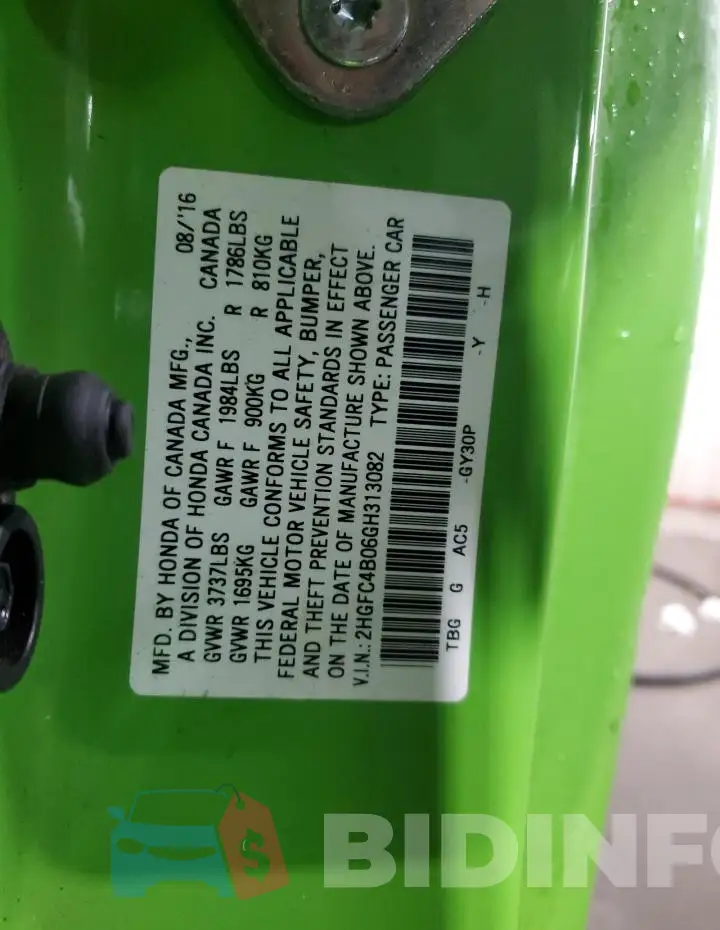 2HGFC4B06GH313082 Photo# 12