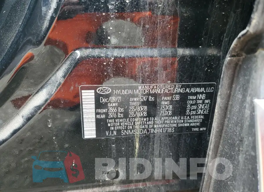 5NMS2DAJ1NH417183 Photo# 13