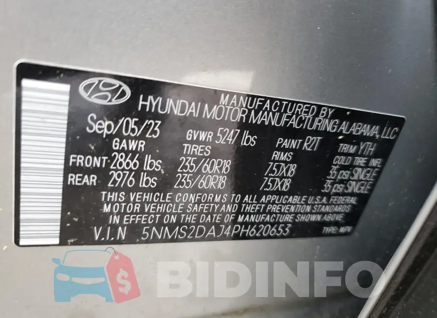 5NMS2DAJ4PH620653 Photo# 12