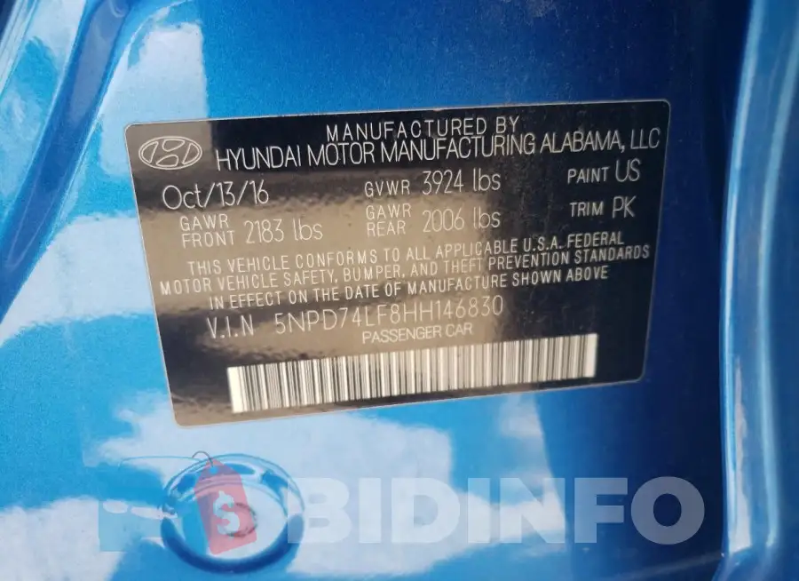 5NPD74LF8HH146830 Photo# 12