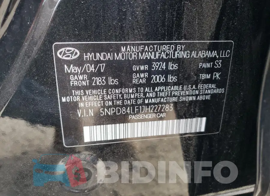 5NPD84LF1JH227283 Photo# 12