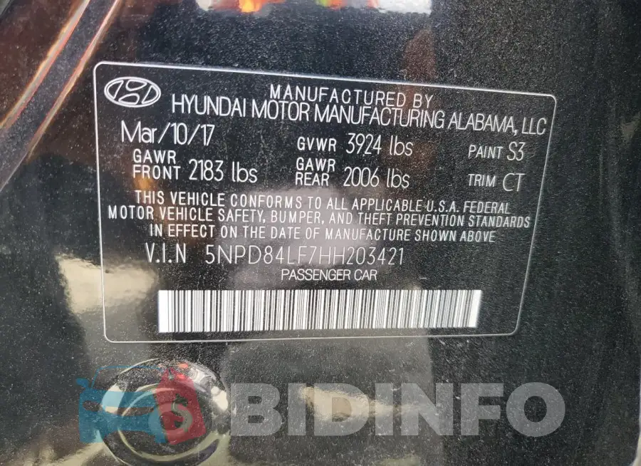 5NPD84LF7HH203421 Photo# 13