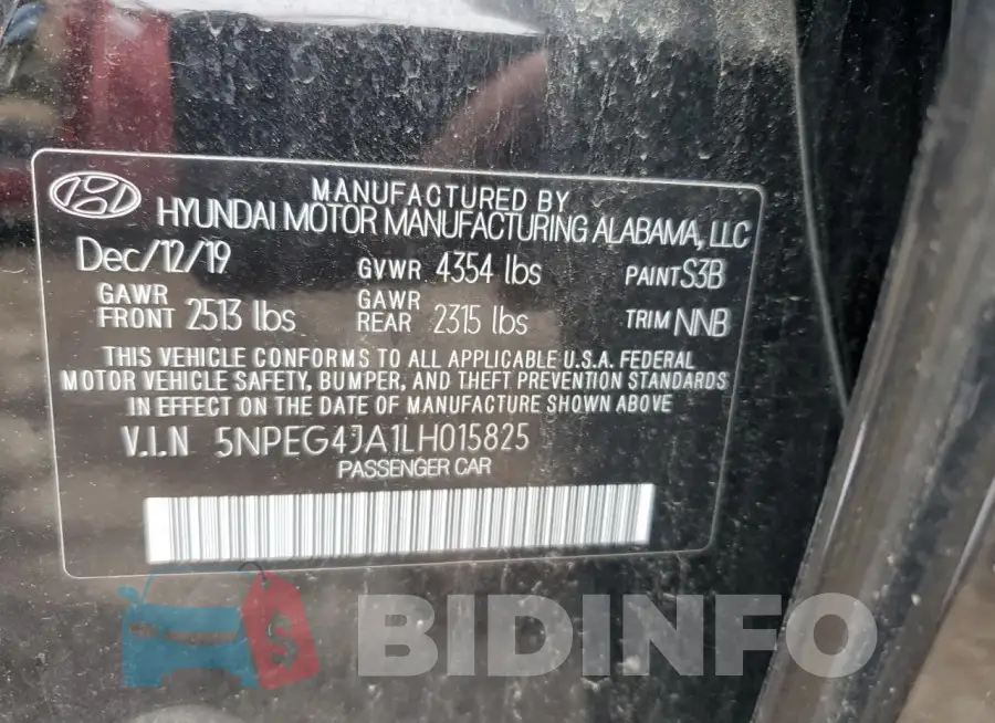 5NPEG4JA1LH015825 Photo# 13