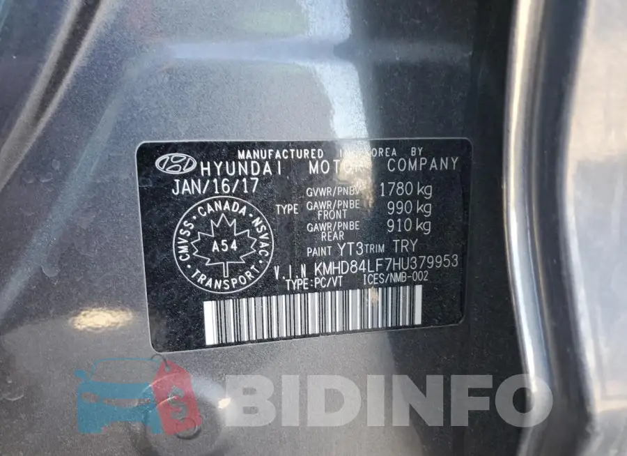 KMHD84LF7HU379953 Photo# 12