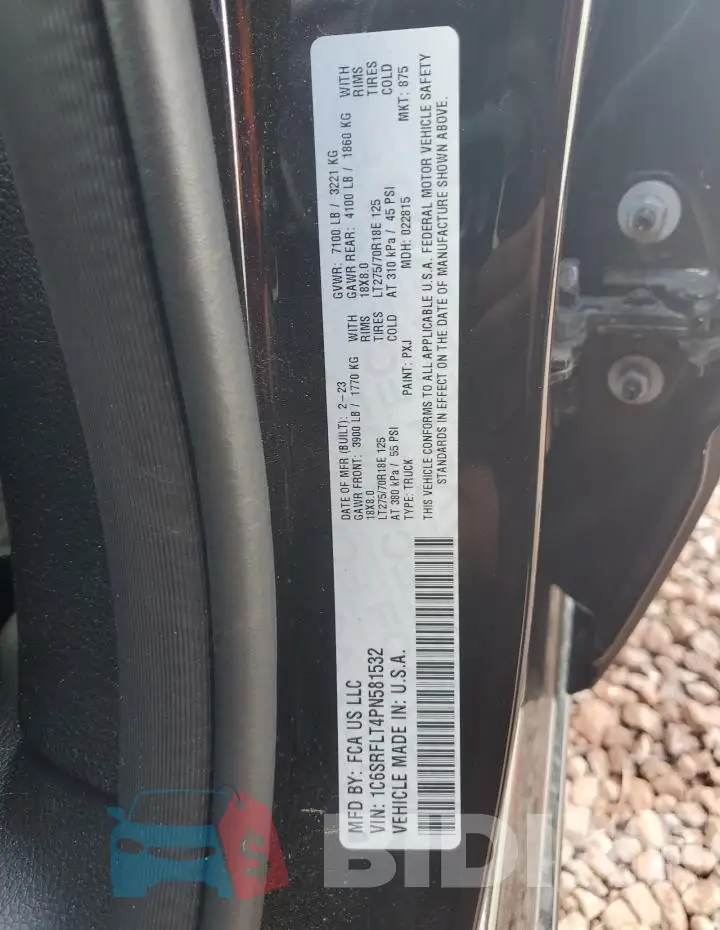 1C6SRFLT4PN581532 Photo# 12