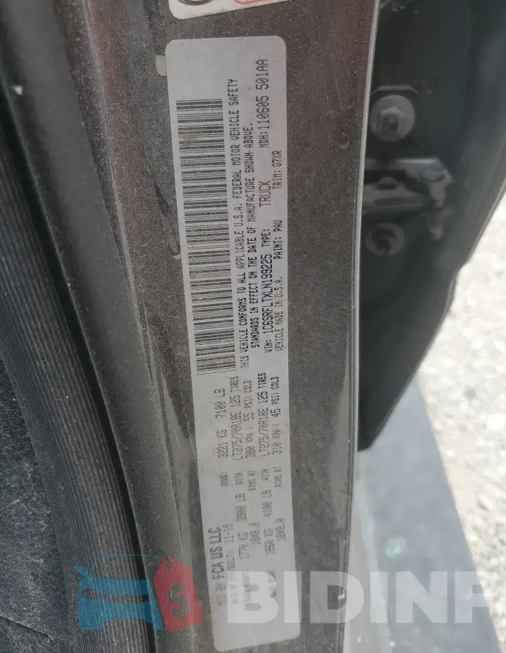 1C6SRFLTXLN199225 Photo# 12