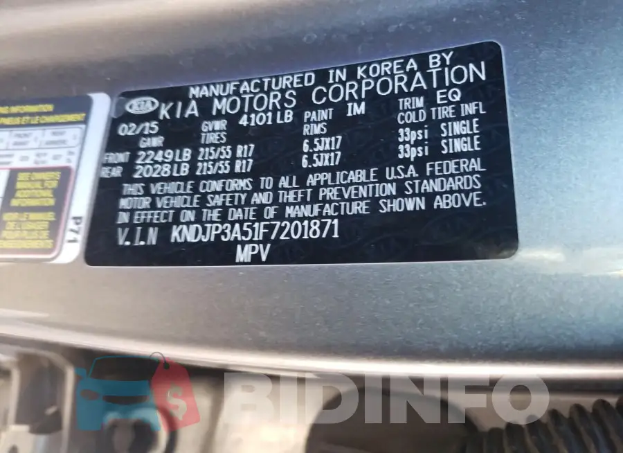KNDJP3A51F7201871 Photo# 13