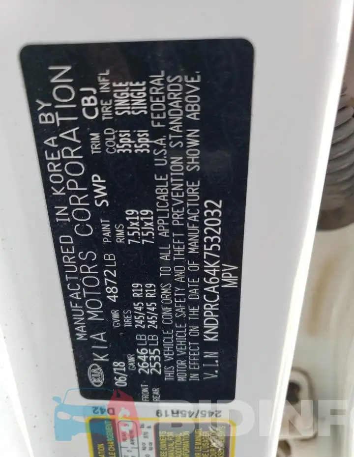 KNDPRCA64K7532032 Photo# 12