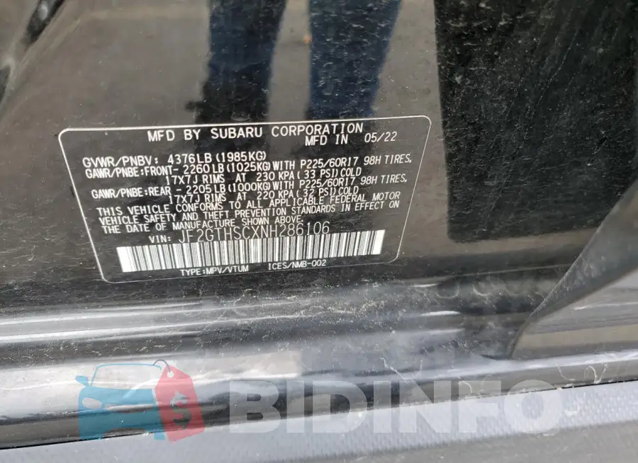 JF2GTHSCXNH286106 Photo# 12