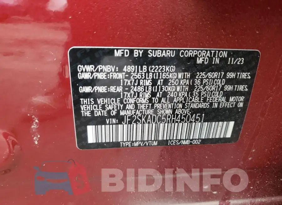 JF2SKADC5RH450451 Photo# 13
