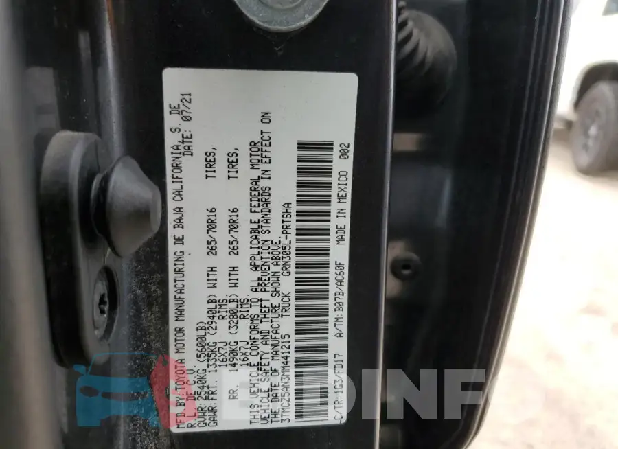 3TMCZ5AN3MM441215 Photo# 12