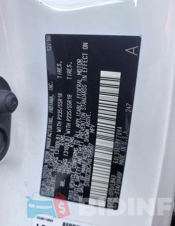 5TDDZ3DC7HS159507 Photo# 12