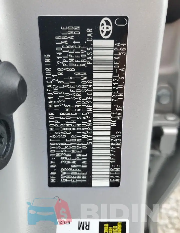 5YFEPMAE1MP260048 Photo# 12
