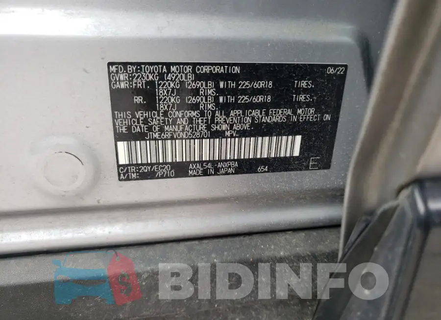 JTME6RFV0ND528701 Photo# 12