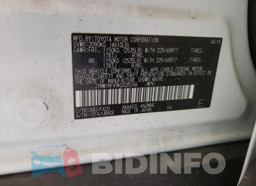 JTMW1RFV9KD025246 Photo# 13