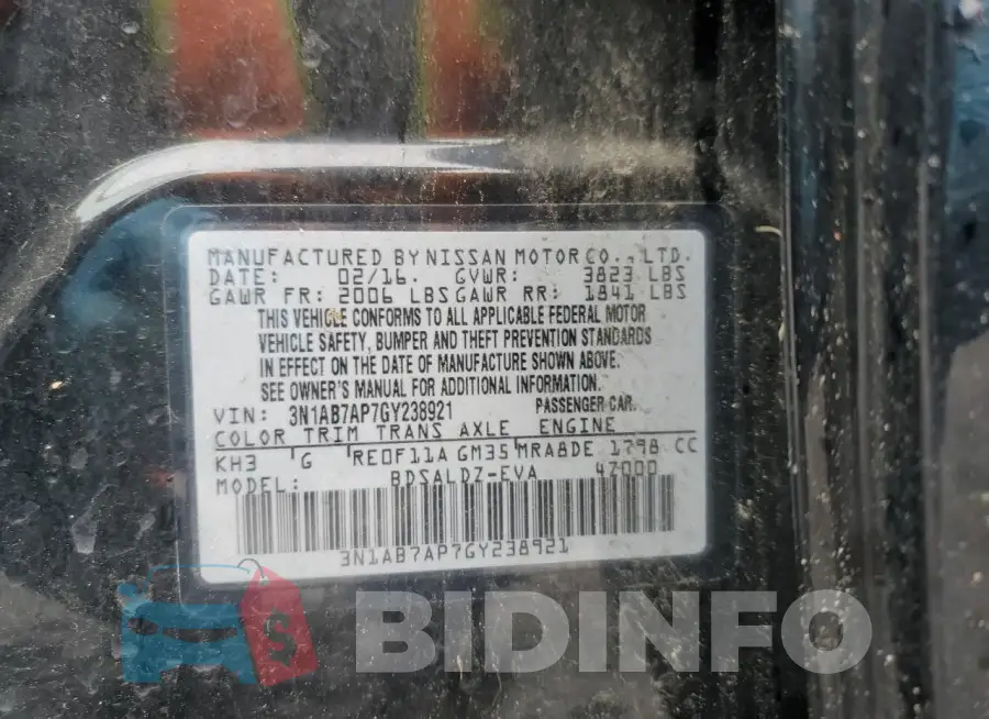 3N1AB7AP7GY238921 Photo# 12
