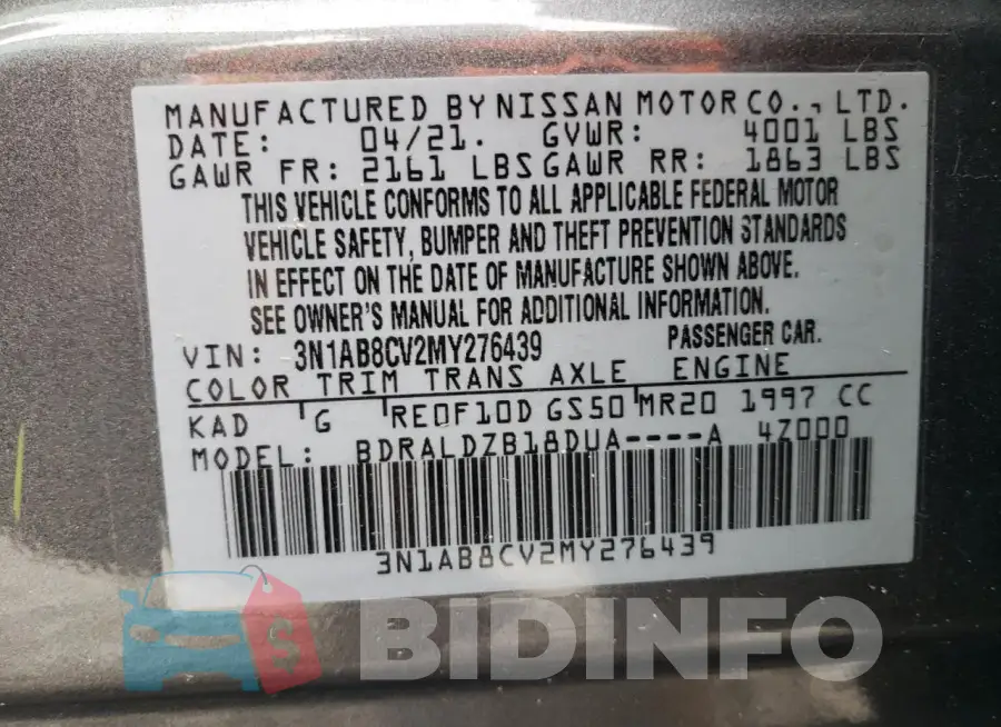 3N1AB8CV2MY276439 Photo# 12