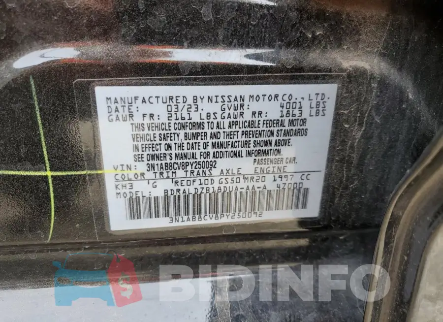 3N1AB8CV8PY250092 Photo# 12