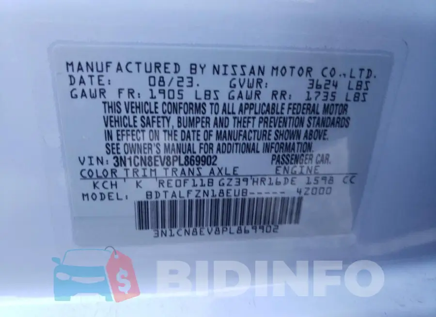 3N1CN8EV8PL869902 Photo# 12