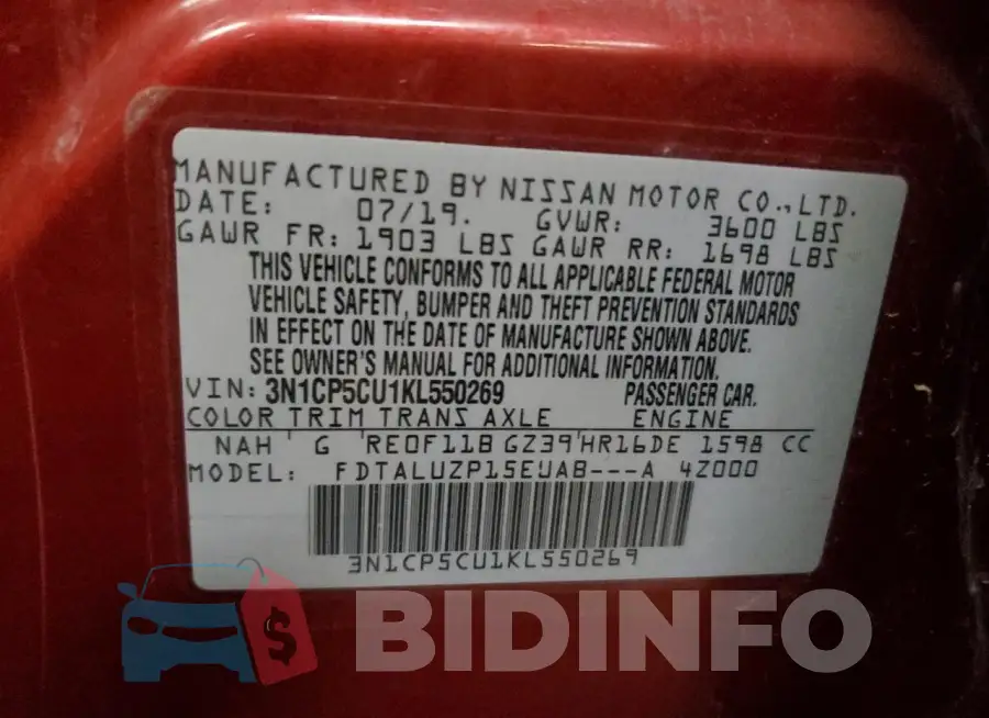 3N1CP5CU1KL550269 Photo# 14