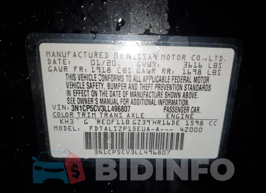 3N1CP5CV3LL496807 Photo# 13