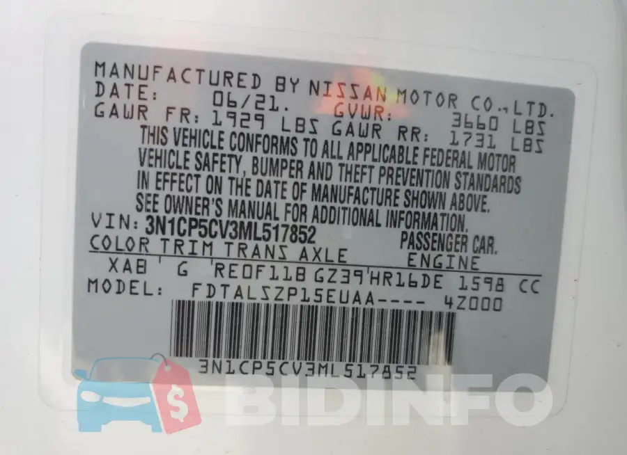 3N1CP5CV3ML517852 Photo# 14
