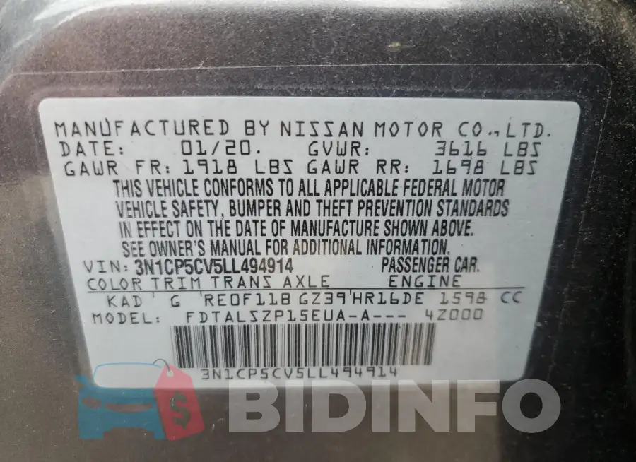 3N1CP5CV5LL494914 Photo# 12