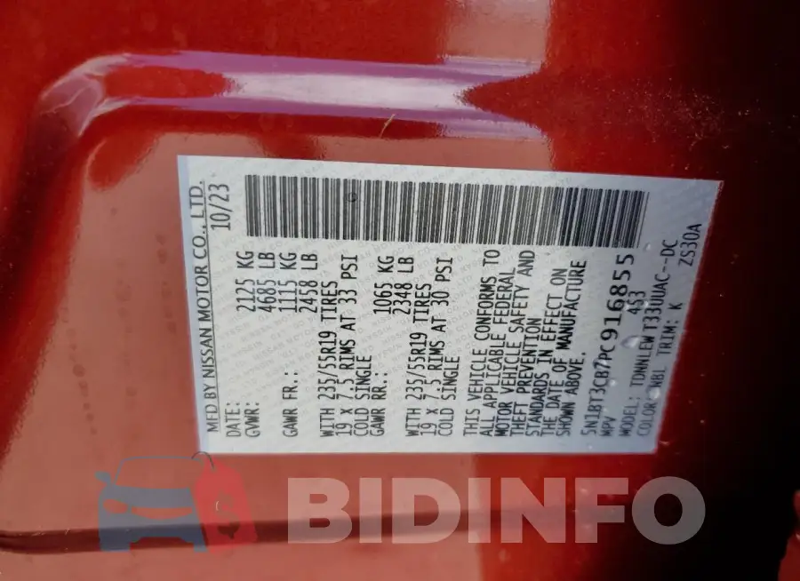 5N1BT3CB7PC916855 Photo# 12